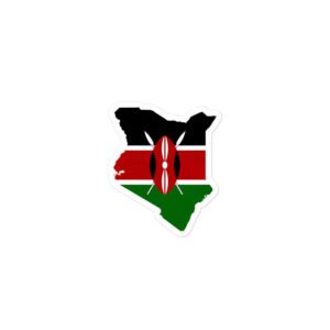 Kenya Silhouette Flag Sticker
