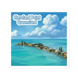 Cleveland Point – Vibrant Aerial Landscape Sticker