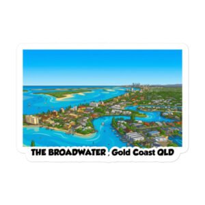 The Broadwater Gold Coast Aerial Sticker