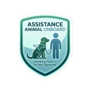 Assistance Animal Onboard Sticker | Working Team Do Not Separate Decal