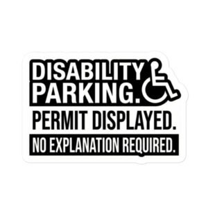 Nice Car Legit Permit Sticker | Disability Parking Awareness